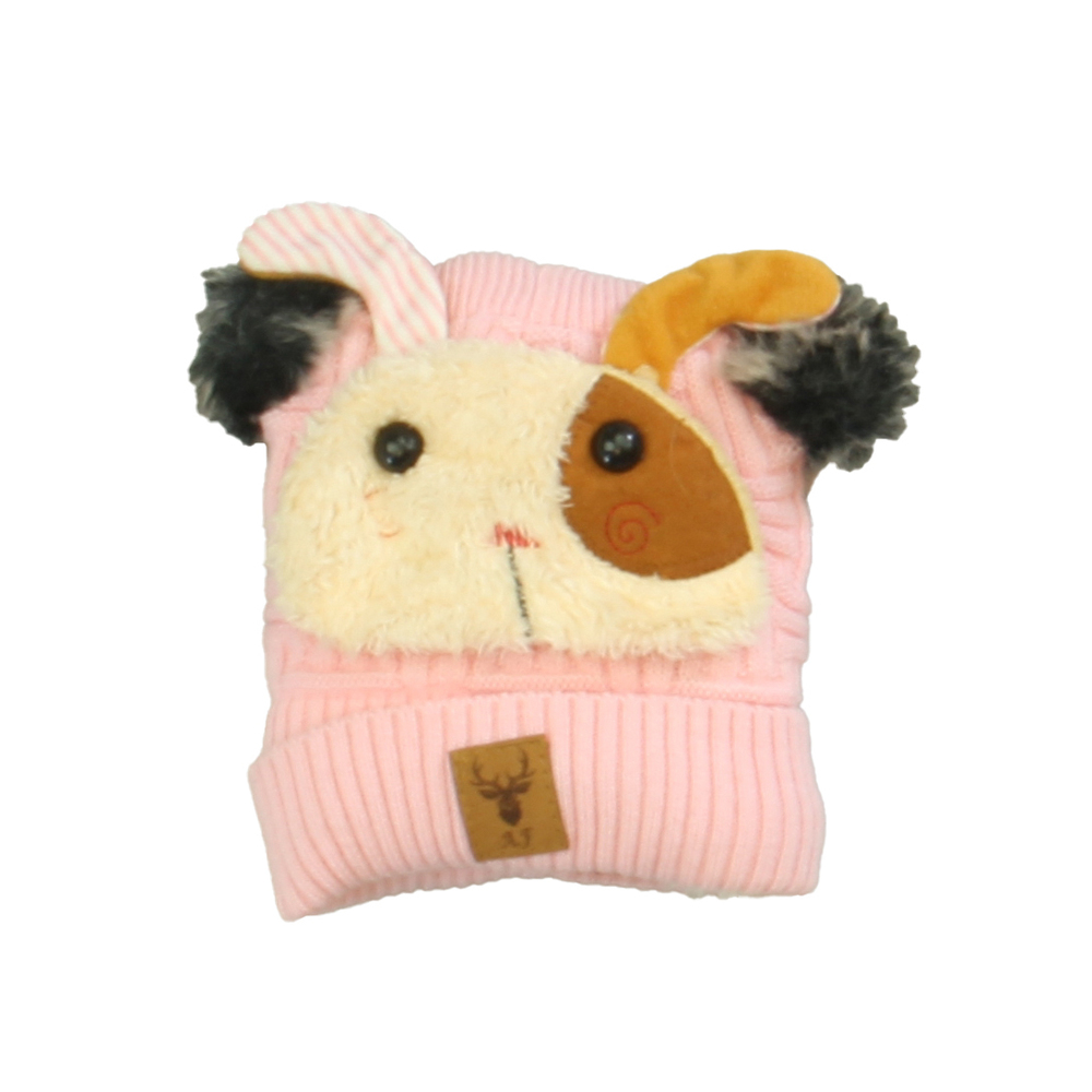 Unknown Brand Girls Pink | Ivory Deer Winter Hat size: 0-12 Months